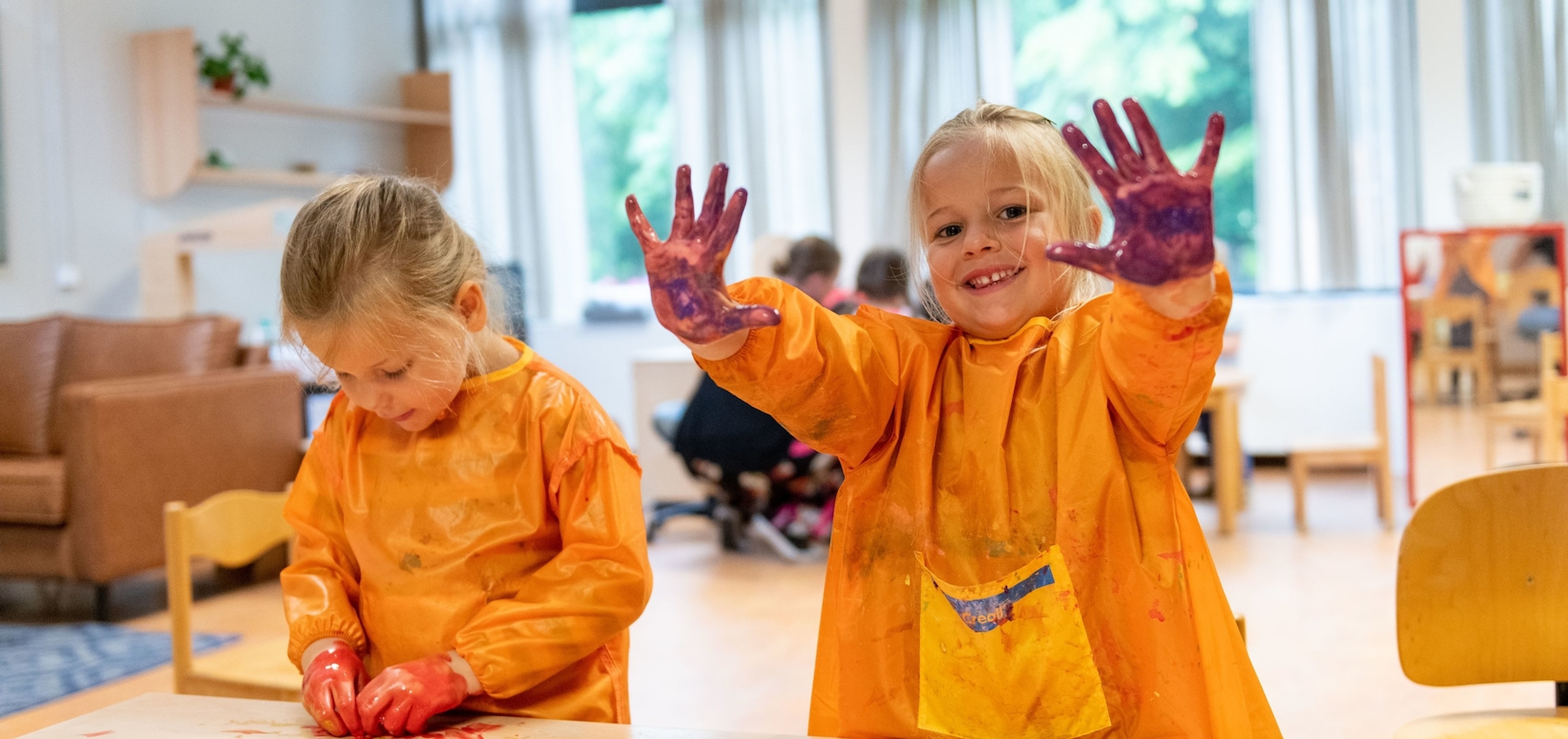 Schilderen bij de peuteropvang